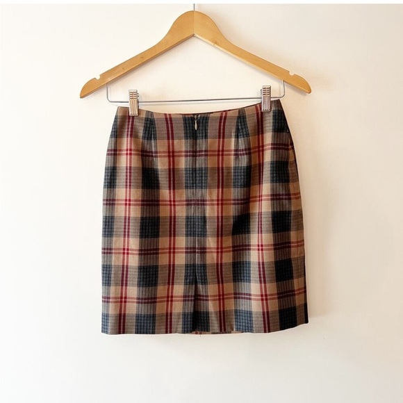Vintage 90s Petite Sophisticate Plaid Academia Skirt Size 0 - Picture 2 of 4